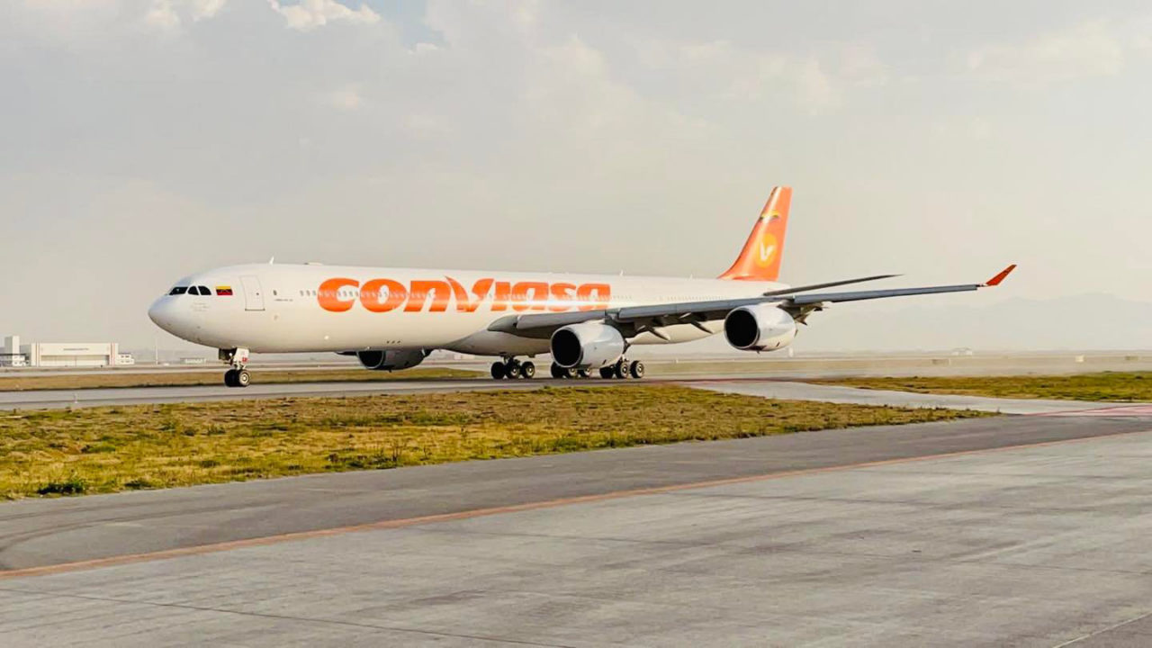 Conviasa operó el primer vuelo internacional del Aeropuerto Felipe Ángeles.