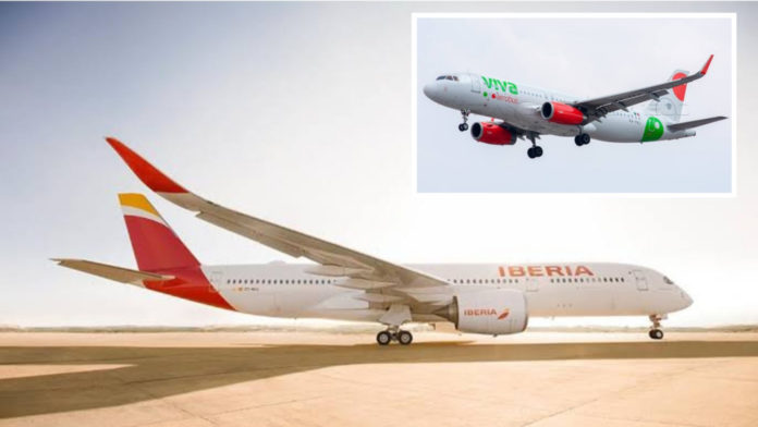 Iberia opera sus vuelos Madrid - México con Airbus A-350/900 y Viva Aerobus posee una flota con Airbus A320 y A321