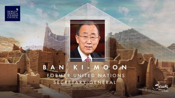 Ban Ki-Moon, ex secretario general de las Naciones Unidas, es el orador principal de la Cumbre Mundial del WTTC en Arabia Saudita