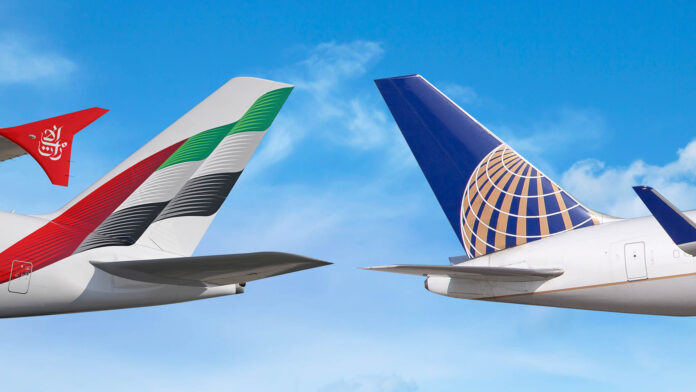 Emirates y United activan un código compartido para mejorar la conectividad con EU